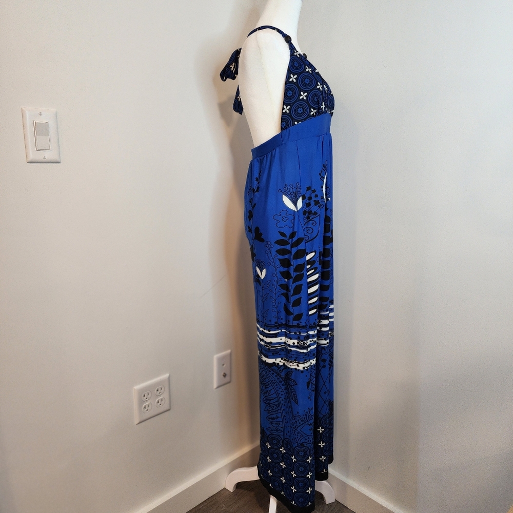 Alyn Paige New York Womens Medium Blue Maxi Dress - Picture 4 of 7